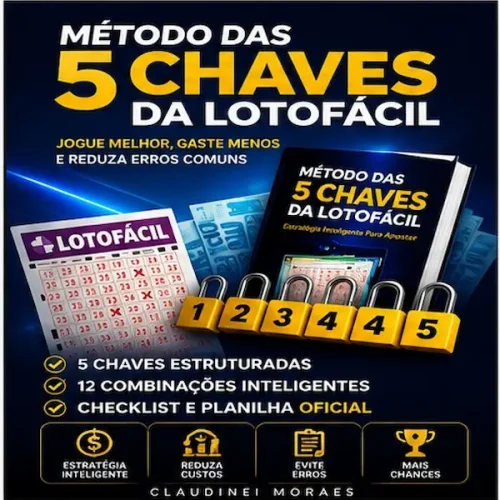 5chaves-lotofacil Método das 5 Chaves da Lotofácil